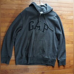 GAP Men's Charcoal Zip-Up Hoodie